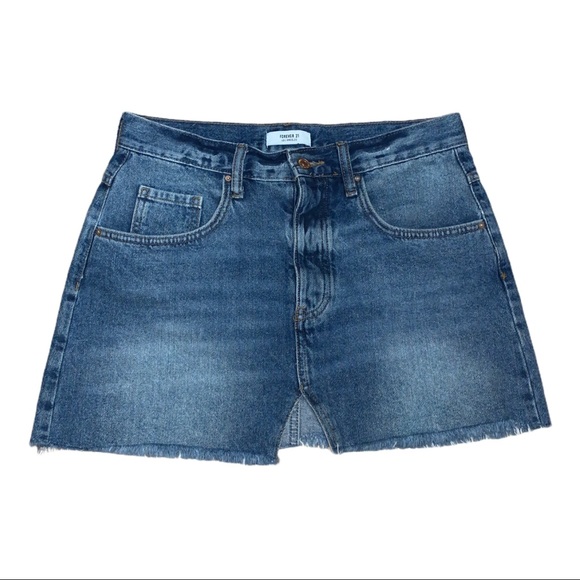 Forever 21 Dresses & Skirts - Forever 21 Jean Skirt with Raw Hem Size 27